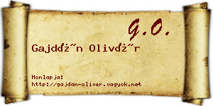 Gajdán Olivér névjegykártya