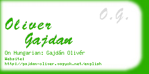 oliver gajdan business card