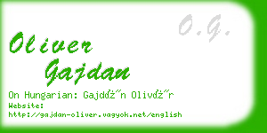 oliver gajdan business card